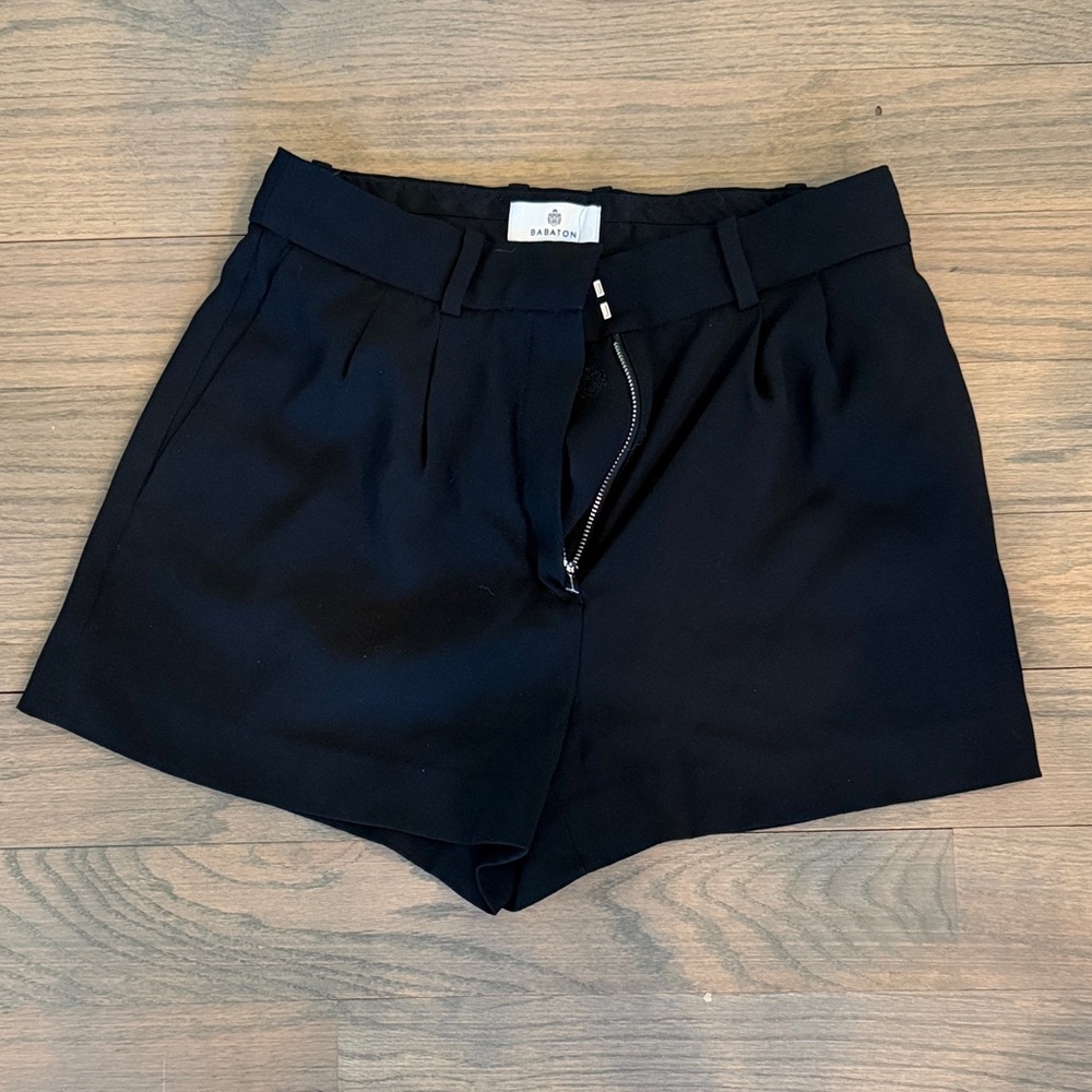 Babaton Black High-Waist Tailored Shorts